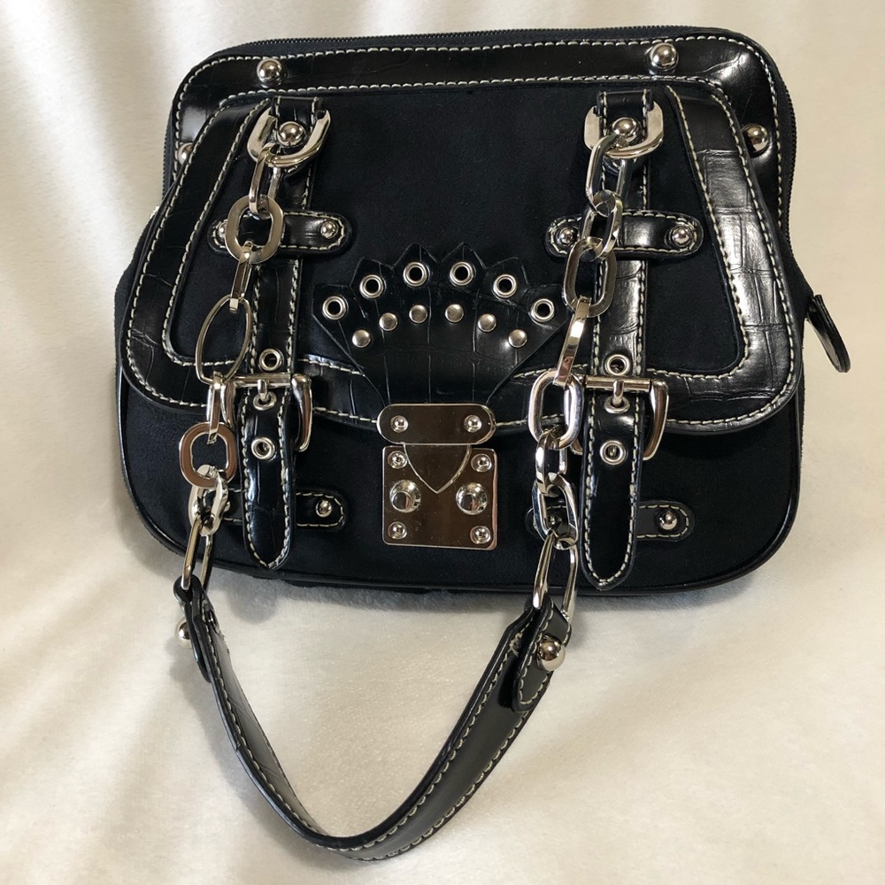 BLACK BAG synthetic leather and soft fabric